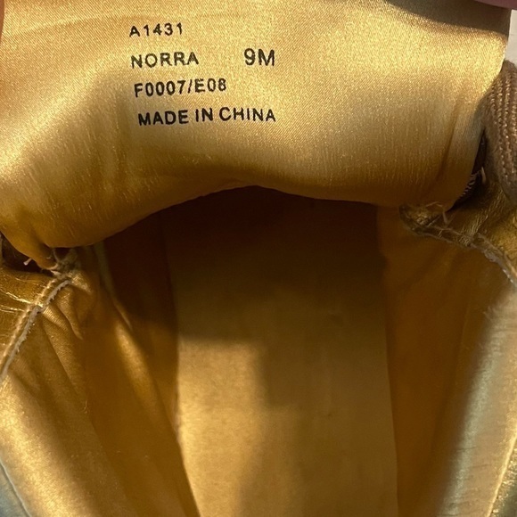 Coach Norra Gold Leather High Tops Sneakers Signature Print A1431 Size 9 - Picture 9 of 10